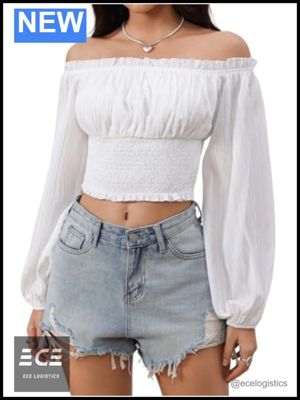 Off The Shoulder Crop Top Renaissance Pirate Peasant Blouse